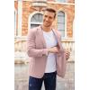 COOFANDY Mens Sport Coat Casual Blazer One Button Business Suit Jacket(Dark Pink)