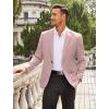 COOFANDY Mens Sport Coat Casual Blazer One Button Business Suit Jacket(Dark Pink)