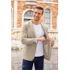 COOFANDY Mens Sport Coat Casual Blazer One Button Business Suit Jacket(Light Khaki)