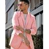 COOFANDY Mens Sport Coat Casual Blazer One Button Business Suit Jacket(Pink)
