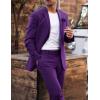 COOFANDY Mens Sport Coat Casual Blazer One Button Business Suit Jacket(Purple)