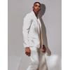 COOFANDY Mens Sport Coat Casual Blazer One Button Business Suit Jacket(White)
