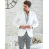 COOFANDY Mens Sport Coat Casual Blazer One Button Business Suit Jacket(White)