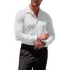 COOFANDY Men’s Stretch Dress Shirts Wrinkle Free Long Sleeve Button Down Shirts Business Casual Button Up Shirt White
