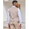 COOFANDY Men’s Suit Vest Slim Fit Formal Dress Waistcoat Casual Business Vests for Suit or Tuxedo(Beige)