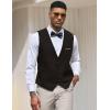 COOFANDY Men’s Suit Vest Slim Fit Formal Dress Waistcoat Casual Business Vests for Suit or Tuxedo(Black)