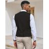 COOFANDY Men’s Suit Vest Slim Fit Formal Dress Waistcoat Casual Business Vests for Suit or Tuxedo(Black)