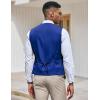 COOFANDY Men’s Suit Vest Slim Fit Formal Dress Waistcoat Casual Business Vests for Suit or Tuxedo(Blue)