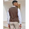 COOFANDY Men’s Suit Vest Slim Fit Formal Dress Waistcoat Casual Business Vests for Suit or Tuxedo(Brown)