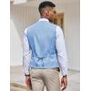 COOFANDY Men’s Suit Vest Slim Fit Formal Dress Waistcoat Casual Business Vests for Suit or Tuxedo(Clear Blue)