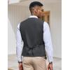 COOFANDY Men’s Suit Vest Slim Fit Formal Dress Waistcoat Casual Business Vests for Suit or Tuxedo(Dark Gray)