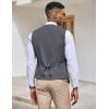 COOFANDY Men’s Suit Vest Slim Fit Formal Dress Waistcoat Casual Business Vests for Suit or Tuxedo(Dark Heather Gray)