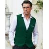 COOFANDY Men’s Suit Vest Slim Fit Formal Dress Waistcoat Casual Business Vests for Suit or Tuxedo(Green)