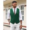 COOFANDY Men’s Suit Vest Slim Fit Formal Dress Waistcoat Casual Business Vests for Suit or Tuxedo(Green)