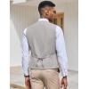 COOFANDY Men’s Suit Vest Slim Fit Formal Dress Waistcoat Casual Business Vests for Suit or Tuxedo(Grey)