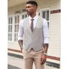 COOFANDY Men’s Suit Vest Slim Fit Formal Dress Waistcoat Casual Business Vests for Suit or Tuxedo(Grey)