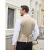 COOFANDY Men’s Suit Vest Slim Fit Formal Dress Waistcoat Casual Business Vests for Suit or Tuxedo(Khaki)