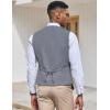 COOFANDY Men’s Suit Vest Slim Fit Formal Dress Waistcoat Casual Business Vests for Suit or Tuxedo(Light Gray)