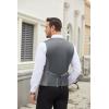 COOFANDY Men’s Suit Vest Slim Fit Formal Dress Waistcoat Casual Business Vests for Suit or Tuxedo(Light Grey)