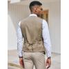 COOFANDY Men’s Suit Vest Slim Fit Formal Dress Waistcoat Casual Business Vests for Suit or Tuxedo(Light Khaki)