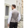 COOFANDY Men’s Suit Vest Slim Fit Formal Dress Waistcoat Casual Business Vests for Suit or Tuxedo(Moon Grey)