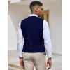 COOFANDY Men’s Suit Vest Slim Fit Formal Dress Waistcoat Casual Business Vests for Suit or Tuxedo(Navy Blue)