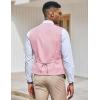 COOFANDY Men’s Suit Vest Slim Fit Formal Dress Waistcoat Casual Business Vests for Suit or Tuxedo(Pink)