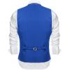 COOFANDY Men’s Suit Vest Slim Fit Formal Dress Waistcoat Casual Business Vests for Suit or Tuxedo(Royal Blue)