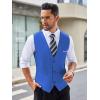 COOFANDY Men’s Suit Vest Slim Fit Formal Dress Waistcoat Casual Business Vests for Suit or Tuxedo(Royal Blue)