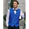 COOFANDY Men’s Suit Vest Slim Fit Formal Dress Waistcoat Casual Business Vests for Suit or Tuxedo(Royal Blue)