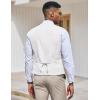 COOFANDY Men’s Suit Vest Slim Fit Formal Dress Waistcoat Casual Business Vests for Suit or Tuxedo(White)