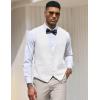 COOFANDY Men’s Suit Vest Slim Fit Formal Dress Waistcoat Casual Business Vests for Suit or Tuxedo(White)