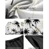 COOFANDY Men’s Summer Beach Outfits 2 Piece Short Sleeve Shirts and Shorts Vacation Texture Linen Sets for Men(Coconut Tree White)