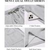 COOFANDY Men’s Sweat Shorts 7 Inch Athletic Workout Shorts 2 Pack Casual Lounge Joggers Short Pants with Pockets(2 Pack:grey+navy Blue)