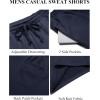 COOFANDY Men’s Sweat Shorts 7 Inch Athletic Workout Shorts 2 Pack Casual Lounge Joggers Short Pants with Pockets(2 Pack:navy Blue+dark Grey)