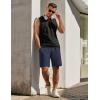 COOFANDY Men’s Sweat Shorts 7 Inch Athletic Workout Shorts 2 Pack Casual Lounge Joggers Short Pants with Pockets(2 Pack:navy Blue+dark Grey)