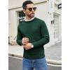 COOFANDY Mens Sweater Crewneck Pullover Long Sleeve Lightweight Sweater Plain Knit Silm Fit(Green)