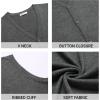 COOFANDY Men’s Sweater Vest V Neck Casual Sleeveless Knitted Button Cardigan Vest(Dark Grey)