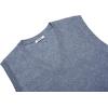 COOFANDY Men’s Sweater Vest V Neck Sleeveless Sweater Slim Fit Casual Knitted Pullover Sweater(Blue and White)