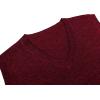 COOFANDY Men’s Sweater Vest V Neck Sleeveless Sweater Slim Fit Casual Knitted Pullover Sweater(Deep Red)