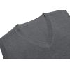 COOFANDY Men’s Sweater Vest V Neck Sleeveless Sweater Slim Fit Casual Knitted Pullover Sweater(Grey)