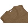 COOFANDY Men’s Sweater Vest V Neck Sleeveless Sweater Slim Fit Casual Knitted Pullover Sweater(Khaki)