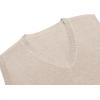 COOFANDY Men’s Sweater Vest V Neck Sleeveless Sweater Slim Fit Casual Knitted Pullover Sweater(Light Khaki)