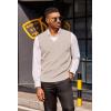 COOFANDY Men’s Sweater Vest V Neck Sleeveless Sweater Slim Fit Casual Knitted Pullover Sweater(Light Khaki)