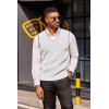 COOFANDY Men’s Sweater Vest V Neck Sleeveless Sweater Slim Fit Casual Knitted Pullover Sweater(White and Black Stripe)