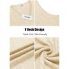 COOFANDY Men’s Sweater Vest V Neck Slim Fit Cable Knitted Sleeveless Pullover Sweater(Beige)