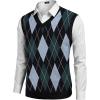 COOFANDY Men’s Sweater Vest V Neck Slim Fit Cable Knitted Sleeveless Pullover Sweater(Blue-green)