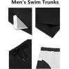 COOFANDY Men’s Swim Trunks Quick Dry Board Shorts Swimsuit Swimwear Bathing Suit(A Black)