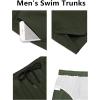 COOFANDY Men’s Swim Trunks Quick Dry Board Shorts Swimsuit Swimwear Bathing Suit(Army Green)