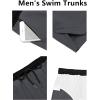 COOFANDY Men’s Swim Trunks Quick Dry Board Shorts Swimsuit Swimwear Bathing Suit(Grey and Black)